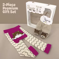 Dream Teddy, 2-Pc Boogie Toes & Tight Baby Gift Set (6-18m) - Thumbnail 1