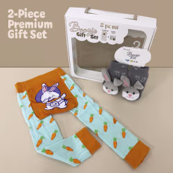Space Bunny, 2-Pc Boogie Toes & Tight Baby Gift Set - Thumbnail 1