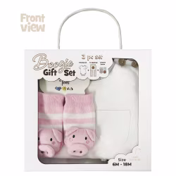 Pink Pig, 3-Pc Boogie Toes, Tight & Tee Baby Premium Gift Set - Thumbnail 5