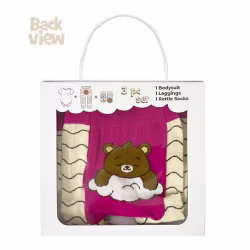 Sleepy Bear, 3-Pc Boogie Toes, Tight & Tee Baby Premium Gift Set - Thumbnail 6