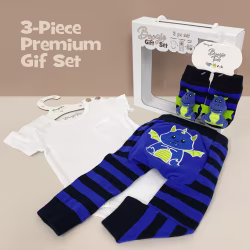 Blue Dragon, 3-Pc Boogie Toes, Tight & Tee Baby Premium Gift Set - Thumbnail 1