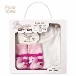 Pink Flamingo, 3-Pc Boogie Toes, Tight & Tee Baby Premium Gift Set - Thumbnail 7
