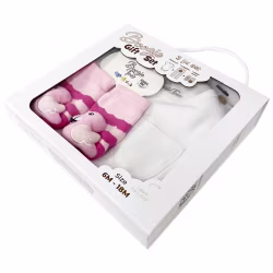 Pink Flamingo, 3-Pc Boogie Toes, Tight & Tee Baby Premium Gift Set - Thumbnail 5