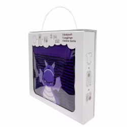Purple Dragon, 3-Pc Boogie Toes, Tight & Tee Baby Premium Gift Set - Thumbnail 4