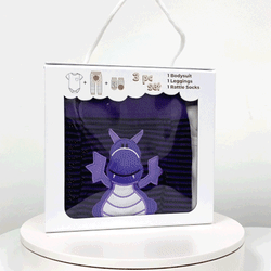 Purple Dragon, 3-Pc Boogie Toes, Tight & Tee Baby Premium Gift Set - Thumbnail 2