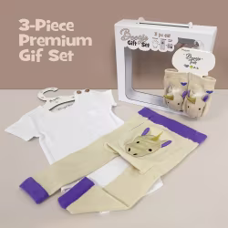 Golden Unicorn, 3-Pc Boogie Toes, Tight & Tee Baby Premium Gift Set - Thumbnail 1