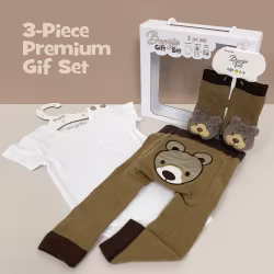 Grizzly Bear, 3-Pc Boogie Toes, Tight & Tee Baby Premium Gift Set - Thumbnail 1