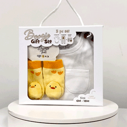 Baby Chic, 3-Pc Boogie Toes, Tight & Tee Baby Premium Gift Set - Thumbnail 2