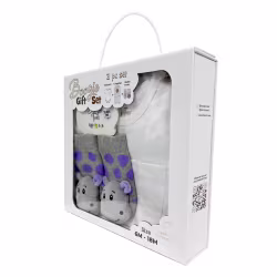 Happy Hippo, 3-Pc Boogie Toes, Tight & Tee Baby Premium Gift Set - Thumbnail 3