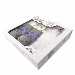 Happy Hippo, 3-Pc Boogie Toes, Tight & Tee Baby Premium Gift Set - Thumbnail 5