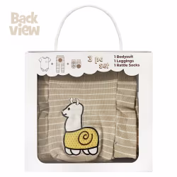 Llama, 3-Pc Boogie Toes, Tight & Tee Baby Premium Gift Set - Thumbnail 6