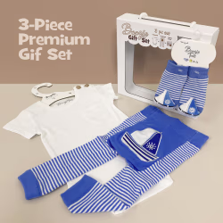 Sailboat, 3-Pc Boogie Toes, Tight & Tee Baby Premium Gift Set - Thumbnail 1