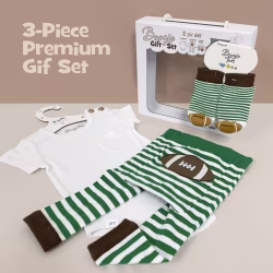 Football, 3-Pc Boogie Toes, Tight & Tee Baby Premium Gift Set - Thumbnail 1