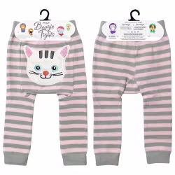 Gray/Pink Cat, 3-Pc Boogie Toes, Tight & Tee Baby Premium Gift Set - Thumbnail 9