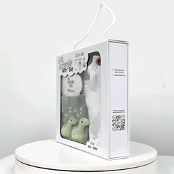 Green Dino, 3-Pc Boogie Toes, Tight & Tee Baby Premium Gift Set - Thumbnail 2