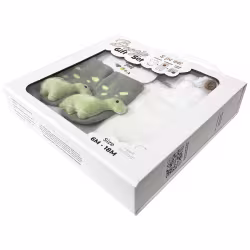 Green Dino, 3-Pc Boogie Toes, Tight & Tee Baby Premium Gift Set - Thumbnail 5