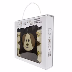 Brown Dog, 3-Pc Boogie Toes, Tight & Tee Baby Premium Gift Set - Thumbnail 4