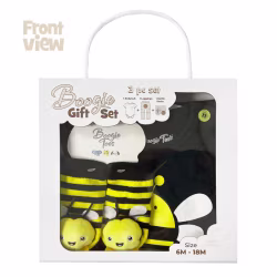 Beauty Queen Bee, 3-Pc Boogie Toes, Tight & Tee Baby Premium Gift Set - Thumbnail 5