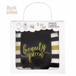 Beauty Queen Bee, 3-Pc Boogie Toes, Tight & Tee Baby Premium Gift Set - Thumbnail 6