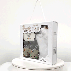 Space Bunny, 3-Pc Boogie Toes, Tight & Tee Baby Premium Gift Set - Thumbnail 2