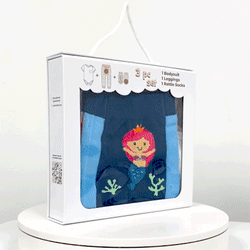 Rainbow Mermaid, 3-Pc Boogie Toes, Tight & Tee Baby Premium Gift Set - Thumbnail 2