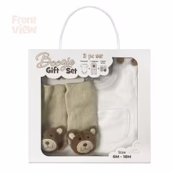 Teddy Bear Boy, 3-Pc Boogie Toes, Tight & Tee Baby Premium Gift Set - Thumbnail 5
