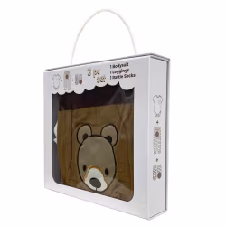 Teddy Bear Boy, 3-Pc Boogie Toes, Tight & Tee Baby Premium Gift Set - Thumbnail 4