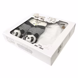 Panda & Huggie, 3-Pc Boogie Toes, Tight & Tee Baby Premium Gift Set - Thumbnail 5