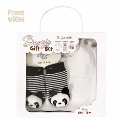 Panda & Huggie, 3-Pc Boogie Toes, Tight & Tee Baby Premium Gift Set - Thumbnail 3