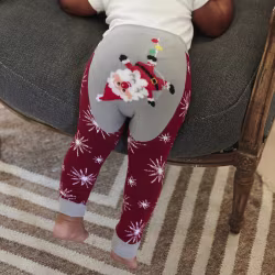 Santa, 3-Pc Boogie Toes, Tight & White Tee Baby Premium Gift Set - Thumbnail 6