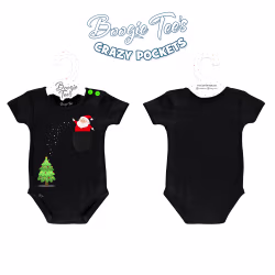 Santa, 3-Pc Boogie Toes, Tight & Black Tee Baby Premium Gif - Thumbnail 5