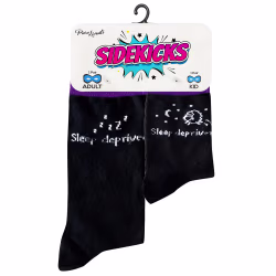 2 pair Sidekicks Sleep Depriver/Deprived, Mommy and Me Socks Set - Thumbnail 2