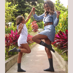 2 pair Sidekicks To The Moon and Back, Mommy & Me Socks Set - Thumbnail 4