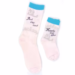 2 pair Sidekicks Happily Ever After, Mommy and Me Socks Set - Thumbnail 1