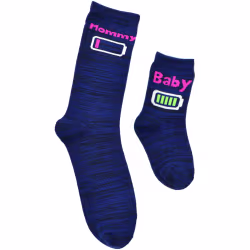 2 pair Sidekicks Mom's Battery Baby Mommy and Me Socks Set - Thumbnail 1