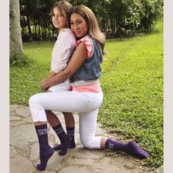 2 pair Sidekicks Why Because I Said S, Mommy and Me Socks Set - Thumbnail 3