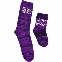 2 pair Sidekicks Why Because I Said S, Mommy and Me Socks Set - Thumbnail 1