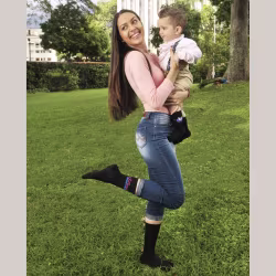 2 pair Sidekicks Created a Monster, Mommy and Me Socks Set - Thumbnail 2