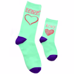 2 pair Sidekicks Learn to Write Love, Mommy & Me Socks Set - Thumbnail 1