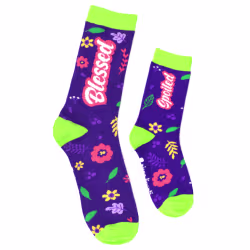 2 pair Sidekicks Blessed & Spoiled, Mommy & Me Socks Set - Thumbnail 1
