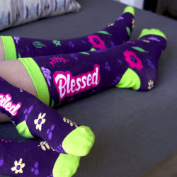2 pair Sidekicks Blessed & Spoiled, Mommy & Me Socks Set - Thumbnail 4