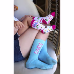 2 pair Sidekicks Mrs Clean Miss Messy, Mommy & Me Socks Set - Thumbnail 3