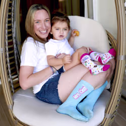 2 pair Sidekicks Mrs Clean Miss Messy, Mommy & Me Socks Set - Thumbnail 2