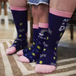 2 pair Sidekicks Rain and Sunshine, Mommy & Me Socks Set - Thumbnail 4