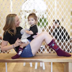 2-pair Sidekicks Mom Wine Baby Bottle - Mommy & Me Socks Set - Thumbnail 3