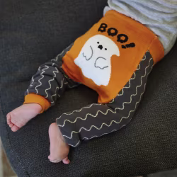 Ghost Boo Halloween -  Baby Funkie Tights Legging Pants - Thumbnail 2