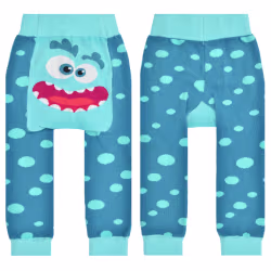 Grumpy Monster Boy Baby Funkie Tights Legging Pants - Thumbnail 1