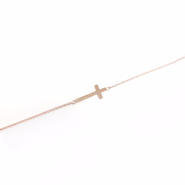 Cross, Everyday Bracelet (Rose or White) - Image 6