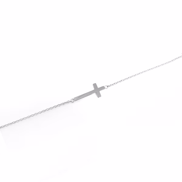 Cross, Everyday Bracelet (Rose or White) - Image 2
