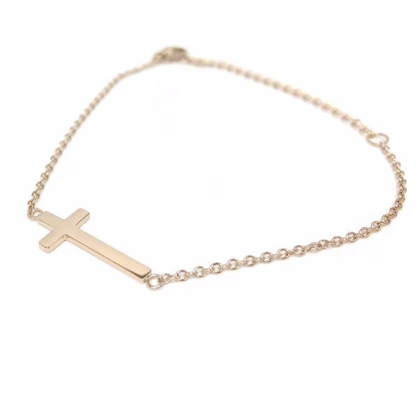 Cross, Everyday Bracelet (Rose or White) - Image 5